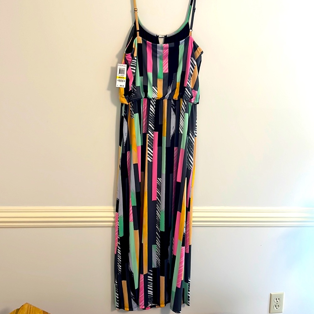 STYLE & co! Multi colored spaghetti strapped Maxi your sweetness is my weakness!